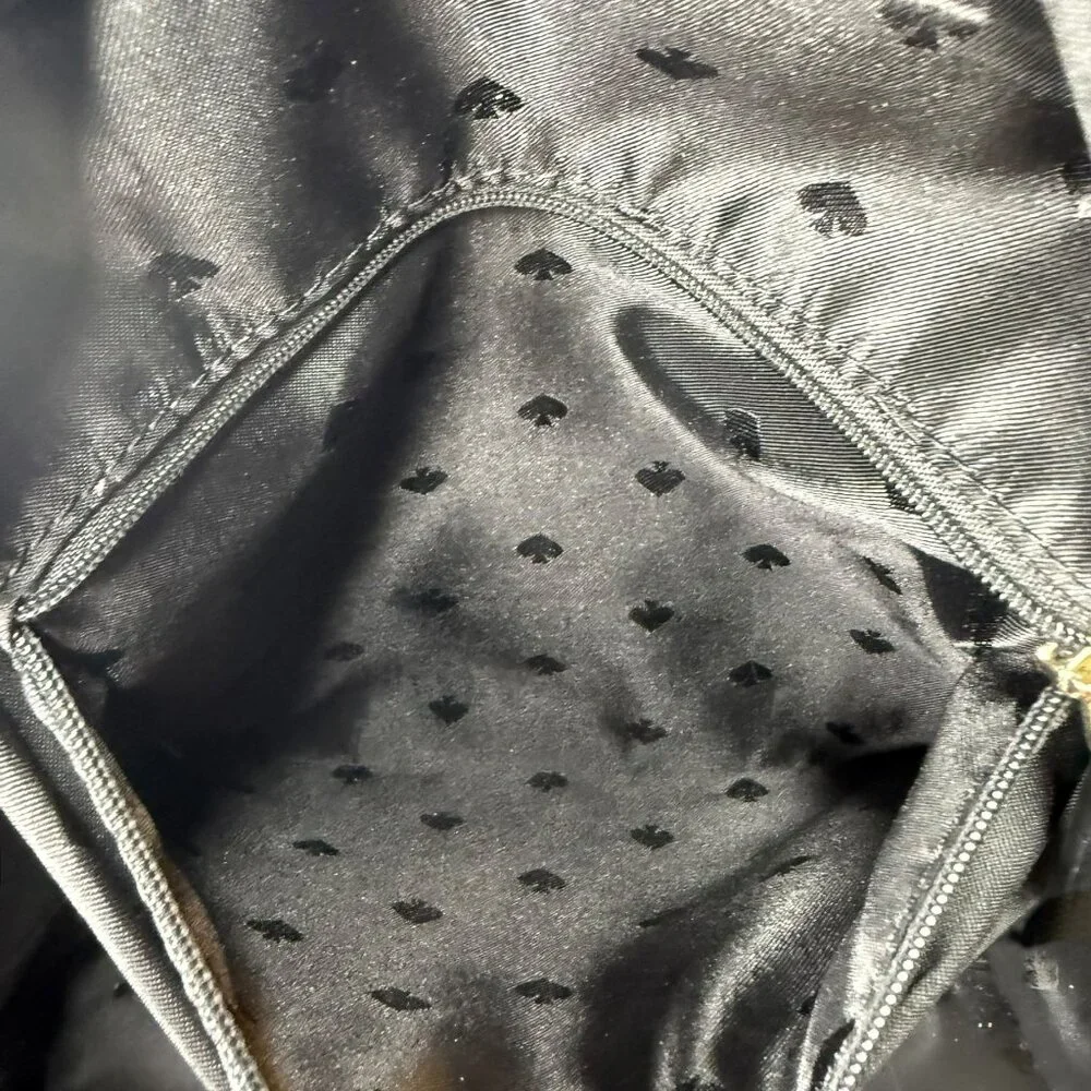 kate spade Black Leather Backpack with Gold Hardware